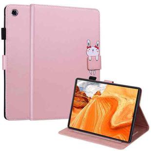 For Lenovo Tab M10 Plus X606F Cartoon Buckle Leather Tablet Case(Rose Gold)