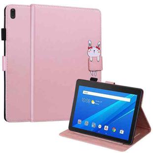 For Lenovo Tab E10 HD TB-X104 Cartoon Buckle Leather Tablet Case(Rose Gold)