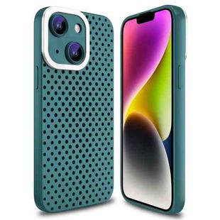 For iPhone 14 Plus Hollow Heat Dissipation TPU Phone Case(Green)