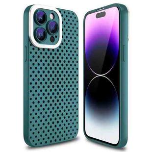 For iPhone 14 Pro Max Hollow Heat Dissipation TPU Phone Case(Green)