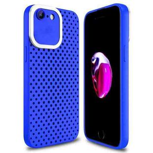 For iPhone SE 2022 / 2020 / 8 / 7 Hollow Heat Dissipation TPU Phone Case(Blue)