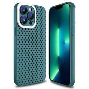 For iPhone 13 Pro Hollow Heat Dissipation TPU Phone Case(Green)