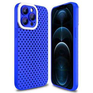 For iPhone 12 Pro Max Hollow Heat Dissipation TPU Phone Case(Blue)