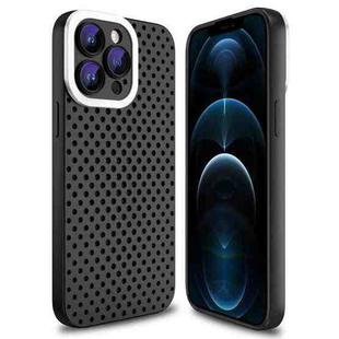 For iPhone 12 Pro Hollow Heat Dissipation TPU Phone Case(Black)