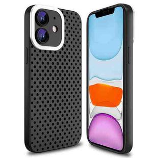 For iPhone 11 Hollow Heat Dissipation TPU Phone Case(Black)