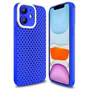 For iPhone 11 Hollow Heat Dissipation TPU Phone Case(Blue)