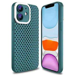 For iPhone 11 Hollow Heat Dissipation TPU Phone Case(Green)