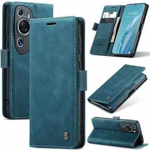 For Huawei P60 Art CaseMe 013 Multifunctional Horizontal Flip Leather Phone Case(Blue)