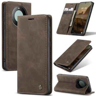 For Huawei Mate 60 CaseMe 013 Multifunctional Horizontal Flip Leather Phone Case(Coffee)