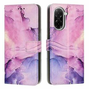 For Redmi A5 4G 171.7mm / Poco C71 Painted Marble Pattern Leather Phone Case(Purple)
