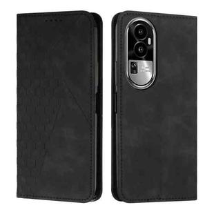 For OPPO Reno10 Diamond Splicing Skin Feel Magnetic Leather Phone Case(Black)