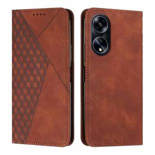 For OPPO A1 5G/A98/F23 5G Diamond Splicing Skin Feel Magnetic Leather Phone Case(Brown)