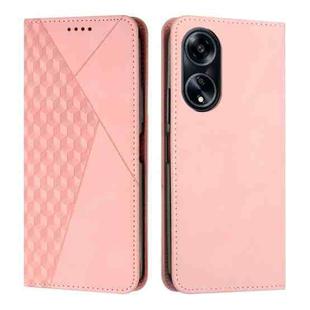 For OPPO A1 5G/A98/F23 5G Diamond Splicing Skin Feel Magnetic Leather Phone Case(Rose Gold)