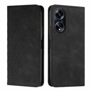 For OPPO A1 Pro/Reno8 T 5G Global Diamond Splicing Skin Feel Magnetic Leather Phone Case(Black)