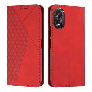 For OPPO A38 / A18 Diamond Splicing Skin Feel Magnetic Leather Phone Case(Red)