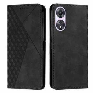 For OPPO A58 / A78 Diamond Splicing Skin Feel Magnetic Leather Phone Case(Black)