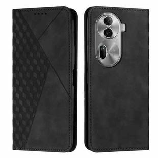 For OPPO Reno11 Pro Global Diamond Splicing Skin Feel Magnetic Leather Phone Case(Black)