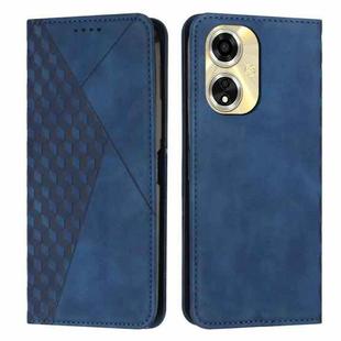 For OPPO A59 Diamond Splicing Skin Feel Magnetic Leather Phone Case(Blue)