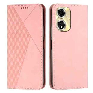 For OPPO A59 Diamond Splicing Skin Feel Magnetic Leather Phone Case(Rose Gold)