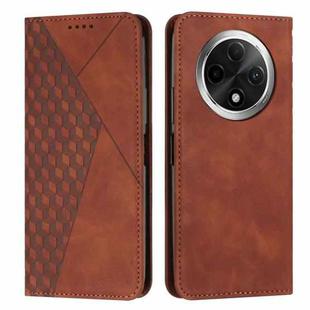 For OPPO A3 Pro China Diamond Splicing Skin Feel Magnetic Leather Phone Case(Brown)