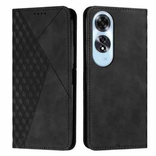 For OPPO A60 4G Diamond Splicing Skin Feel Magnetic Leather Phone Case(Black)