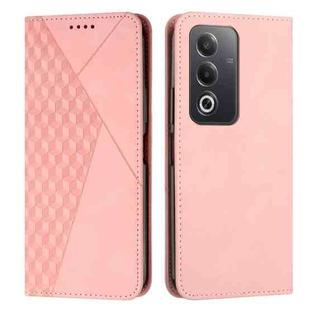 For OPPO A3 Pro Global Diamond Splicing Skin Feel Magnetic Leather Phone Case(Rose Gold)