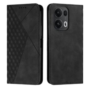 For OPPO Reno13 Pro Global Diamond Splicing Skin Feel Magnetic Leather Phone Case(Black)