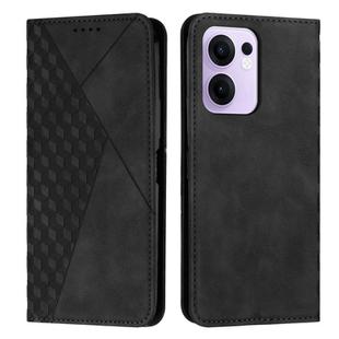 For OPPO Reno13 F 5G / 4G Diamond Splicing Skin Feel Magnetic Leather Phone Case(Black)