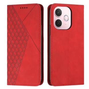For OPPO A5 Pro 5G Global Diamond Splicing Skin Feel Magnetic Leather Phone Case(Red)