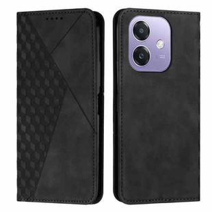 For OPPO A5x 5G Global Diamond Splicing Skin Feel Magnetic Leather Phone Case(Black)