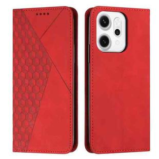 For OPPO Reno14 Pro Global Diamond Splicing Skin Feel Magnetic Leather Phone Case(Red)