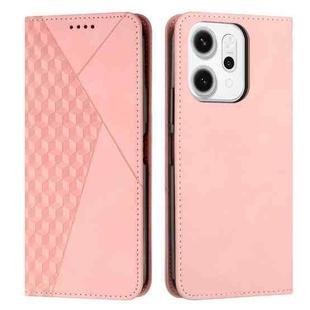 For OPPO Reno14 Pro Global Diamond Splicing Skin Feel Magnetic Leather Phone Case(Rose Gold)