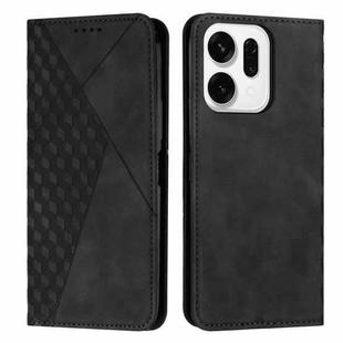 For OPPO Reno14 Global / Reno14 F 5G Diamond Splicing Skin Feel Magnetic Leather Phone Case(Black)