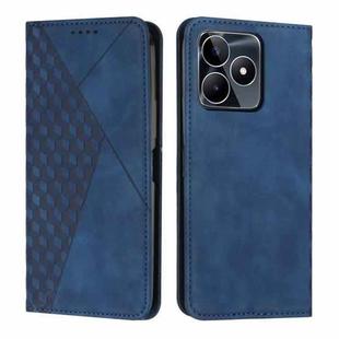 For Realme C53/Narzo N53 Diamond Splicing Skin Feel Magnetic Leather Phone Case(Blue)