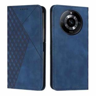 For Realme 11 Diamond Splicing Skin Feel Magnetic Leather Phone Case(Blue)