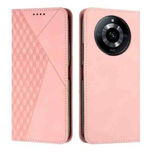 For Realme 11 Pro/11 Pro+ Diamond Splicing Skin Feel Magnetic Leather Phone Case(Rose Gold)