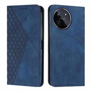 For Realme 11 4G Global Diamond Splicing Skin Feel Magnetic Leather Phone Case(Blue)