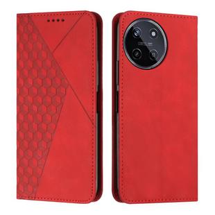 For Realme 11 4G Global Diamond Splicing Skin Feel Magnetic Leather Phone Case(Red)