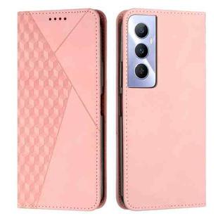 For Realme C65 4G Diamond Splicing Skin Feel Magnetic Leather Phone Case(Rose Gold)