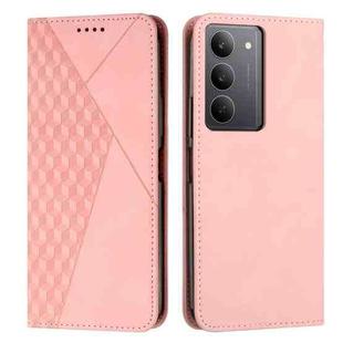 For Realme C75 / V60 Pro Diamond Splicing Skin Feel Magnetic Leather Phone Case(Rose Gold)