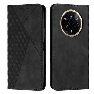 For Realme 14 Pro+ Diamond Splicing Skin Feel Magnetic Leather Phone Case(Black)