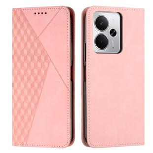 For Realme 14 / P3 5G / 14T 5G Diamond Splicing Skin Feel Magnetic Leather Phone Case(Rose Gold)