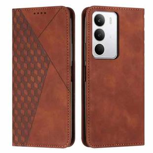 For Realme C71 4G Diamond Splicing Skin Feel Magnetic Leather Phone Case(Brown)