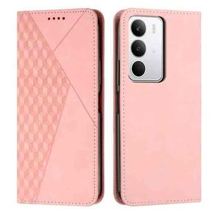 For Realme C71 4G Diamond Splicing Skin Feel Magnetic Leather Phone Case(Rose Gold)