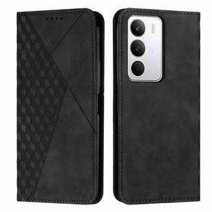 For Realme C71 4G Diamond Splicing Skin Feel Magnetic Leather Phone Case(Black)