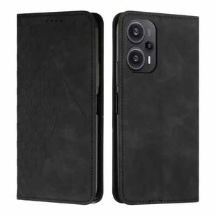 For Xiaomi Redmi Note 12 Turbo/Poco F5 Diamond Splicing Skin Feel Magnetic Leather Phone Case(Black)