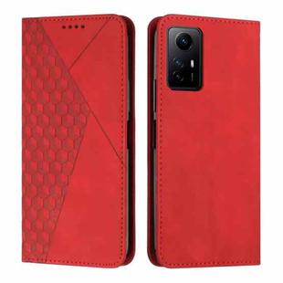 For Xiaomi Redmi Note 12S 4G Global Diamond Splicing Skin Feel Magnetic Leather Phone Case(Red)