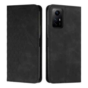 For Xiaomi Redmi Note 12S 4G Global Diamond Splicing Skin Feel Magnetic Leather Phone Case(Black)