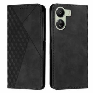 For Xiaomi Redmi 13C Diamond Splicing Skin Feel Magnetic Leather Phone Case(Black)