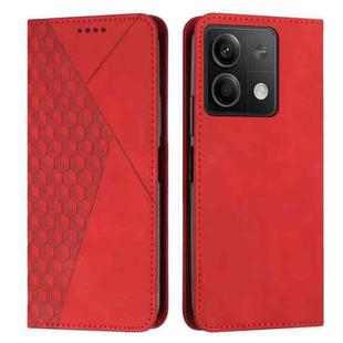 For Xiaomi Redmi Note 13 Diamond Splicing Skin Feel Magnetic Leather Phone Case(Red)